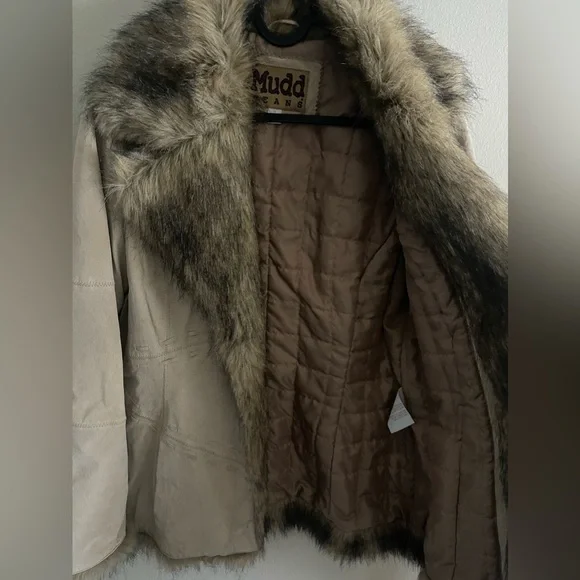 Vintage Y2K Mudd Jeans Leather and Fur Jacket - Picture 4 of 11